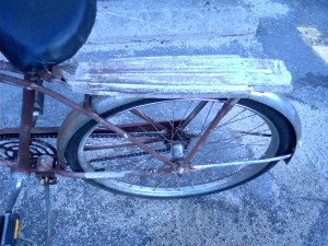 Bike wheel of Ol' Rusty